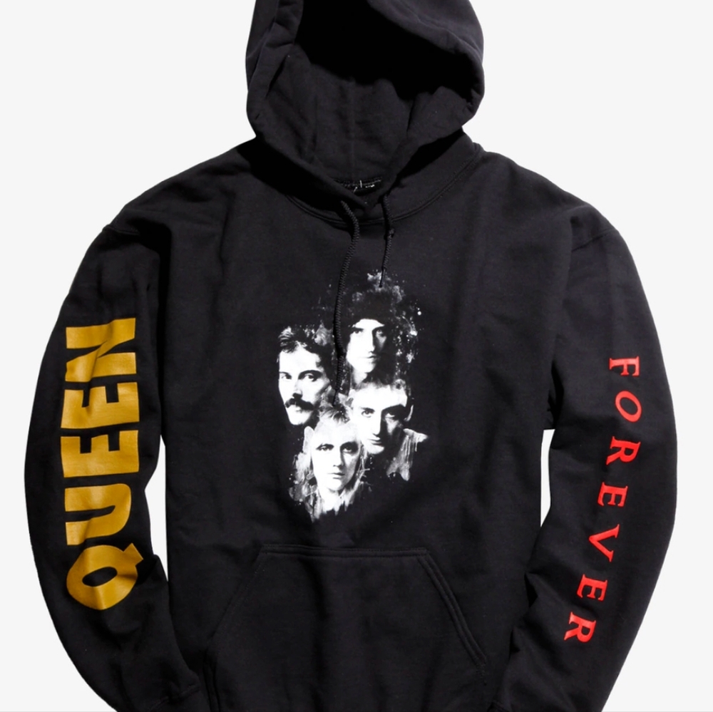 Queen. Logoed Hoodie. Size Medium. Unisex